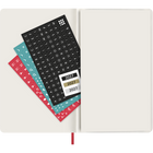 Moleskine - Carnet semainier 12 mois 2027, Large 5" x 8.25", Couverture souple , Rouge écarlate-Autocollants pour personnaliser vos plans et autocollants année pour le dos du carnet