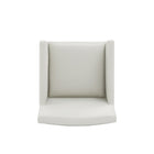 Manhattan Comfort - Lot de 2 fauteuils de salle à manger modernes Anna Square 58 cm en similicuir gris pierre-Garantie limitée du fabricant de 30 jours