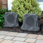 Victrola - Haut-parleurs Rock extérieurs Bluetooth rechargeables et étanches sans fil - Paire - Gris-Comprend 2 câbles de chargement USB et 2 chargeurs muraux USB
