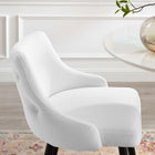Modway - Adorn Performance Velvet Tabouret de bar - Blanc - Ensemble de 2-Tissu résistant aux taches durable