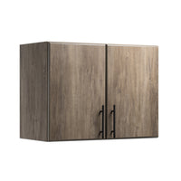 Prepac - Armoire murale Elite empilable 32 po - Gris dérivé-Fini durable en laminé gris vieilli