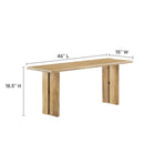 Modway - Amistad Bois de 60" Table à manger et ensemble de banc - Chêne-Coussinets de pied ajustables non marqués