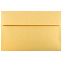  JAM Paper Enveloppes d'invitation métalliques A10 - 6 x 9,5 po - Stardream Gold - paquet de 25-Couleur : Stardream doré.