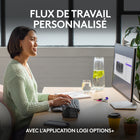 Logitech - Wave Keys Clavier ergonomique sans fil, repose-poignets rembourré - Graphite-Si les heures de travail vous plombent, prenez de la hauteur: pour une expérience confortable, associez votre clavier ergonomique Wave Keys à la souris ergonomique verticale Lift