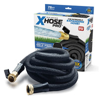 Big Boss - Tuyau d’arrosage extensible XHose Pro - Robuste et flexible - 75 pi-5e Génération Pro Xhose - Xhose a introduit le Xhose original sur le marché en 2013 et cette version représente le Xhose le plus avancé à ce jour. Avec une fibre DAC-5 améliorée, une construction de gaine renforcée, des raccords en laiton et une buse marche/arrêt, le Xhose PRO est plus solide que jamais et conçu pour des années d’utilisation