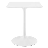 Modway - Lippa 24 po Carré Bois Table à manger, Blanc-Table à manger moderne