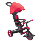 Globber - Tricycle Explorer – Rouge-Tricycle 4-en-1 et draisienne pour les tout-petits à partir de 10 mois et les enfants de 2 à 5 ans, offrant une utilisation maximale du produit à différentes étapes de croissance