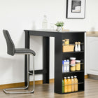 HOMCOM - Table de bar moderne pour cuisine, salle à manger, salon - noir-Le style moderne rend la table de bar idéale dans un décor moderne ou traditionnel 