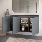 Modway - Bryn Fixation murale de 48" Vanité de salle de bain (lavabo non inclus) - Gris-Portes à fermeture douce