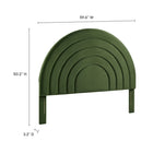 Modway - Solana Arqué Performance Velvet Tête de lit complète, Vert mousse-6