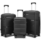 TRAVLR - Ensemble de 3 valises légères à coque rigide - Noir-Fabriqué en polypropylène durable et léger