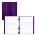 Blueline - Livre de notes NotePro à couverture rigide - 10,75 po L x 8,5 po H - Raisin - 300 pages-Reliure double spirale avec couverture rigide d'aspect lézard