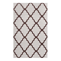 Modway - Marja Treillis marocain Tapis de comédie 8 pi l x 10 pi L - Brun et Gris-Tapis à treillis marocain