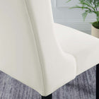 Modway - Baronet Performance Velvet Chaises de salle à manger Ensemble de 2 - Blanc-Velours de performance résistant aux taches