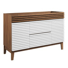 Modway - Render 48" Armoire de lavabo compatible avec un seul lavabo (non inclus) - Noyer blanc-7