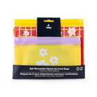 Sully - Ensemble de 3 sacs à collation PEVA -Floral-Ensemble de 3 tailles : 2 formats moyens – 20,5 x 14,8 x 5,7 cm, 1 petit format – 19 x 11 x 5,7 cm1 Petit - 19 x 11 x 5.7cm 