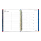 Blueline - 2026 Agenda hebdomadaire/mensuel Midnight Floral avec Reliure spirale double - 11 po x 8-1/2 po - Trilingue-Trilingue
