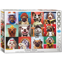 Eurographics - Casse-tête de chiens amusants - 1000 pièces-Carton recyclé