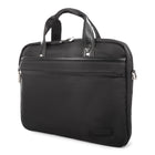 Bugatti - Moretti Collection - 15.6 po Business Briefcase - Black (EXB2157BU-BLACK)-Fabrique en nylon noir et accents en cuir vegetalien.