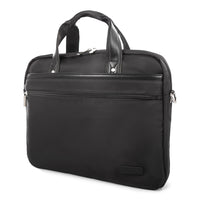 Bugatti - Moretti Collection - 15.6 po Business Briefcase - Black (EXB2157BU-BLACK)-Fabrique en nylon noir et accents en cuir vegetalien.