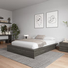 Nexera - Lit Plateforme Queen James en Chêne Gris-Montage Facile et Livraison à Domicile : Assemblage sans souci, livraison à votre porte plus une garantie limitée d'un an pour une mise à niveau pratique de votre chambre à coucher