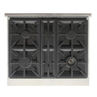 Kucht - 30 po Série KFX-X Cuisinière Pro Style au gaz naturel - Acier inoxydable/Gris ciment-Grilles en fonte robustes pour déplacer les ustensiles sans les soulever