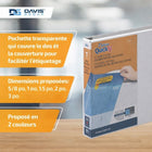 Reliure de présentation en suède, anneaux en D, 11 po x 17 po, 1 po, blanc-Matériau : suède