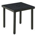Outsunny - Table d'appoint de jardin avec trou pour parasol - noir-Le cadre en acier rend cette table de cocktail stable pour une utilisation quotidienne 