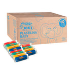 JOVI - Coffret école bébé pâte à modeler Plastilina - 60 barres-Texture ultra douce : notre pâte à modeler présente une texture ultra douce, ce qui la rend idéale pour que les enfants puissent s'initier au monde de la sculpture et du moulage. Sa consistance souple garantit que même les plus petites mains peuvent la manipuler facilement, encourageant ainsi la confiance et la créativité dès le départ.