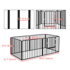 PawHut - Parc à chiens robuste 6 panneaux avec porte pour petits chiens-Les tubes en acier offrent une construction solide