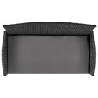 Manhattan Comfort - Ensemble de conversation moderne Imperia pour patio, 4 personnes, avec table basse - Noir et gris - Ensemble de 4-Structure en acier enveloppée de rotin en PVC parfaite pour l'extérieur