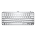 Logitech - MX Keys Mini Minimaliste Clavier Sans Fil Illuminé - USB-C - Gris Pale-Clavier sans fil rétroéclairé minimaliste