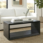 Hudson&Canal - Table basse rectangulaire Osmond 48 po de largeur - Grain noir-Nettoyer avec un chiffon doux et sec, sans produits chimiques agressifs ni produits de nettoyage abrasifs