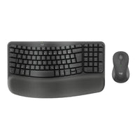 Logitech - MK670 Combo, clavier Wave Keys ergonomique sans fil avec souris sans fil - Graphite - Français-Découvrez l’ensemble confort: augmentez votre confort avec le clavier sans fil ergonomique Wave Keys et la souris sans fil Signature M550 L, parfaitement adaptée aux mains de taille moyenne ou grande
