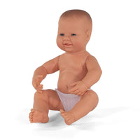 Miniland - Poupée nouveau-né anatomiquement correcte - 15-3/4" - fille caucasienne-Votre enfant adorera prendre soin et jouer avec la magnifique poupée bébé nouveau-né de 15,75 pouces de Miniland, qui dégage un délicat parfum de vanille.