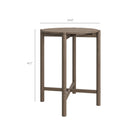 Modway - Eleni Rond 35 po Terrasse extérieure Bois teck Bar Table - Teck gris usé-Table ronde à lattes de 35 pouces