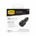 Otterbox - Chargeur de Voiture Double à Charge Rapide USB-C et USB-A - Noir-Deux ports pour le chargement de plusieurs appareils