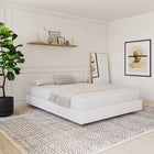 Nexera - Lit plateforme Queen, Blanc-6