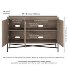 Hudson&Canal - Buffet Brighton 48" L - Chêne gris vieilli-8