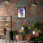 Mathew Barzal New York Islanders - Toile encadree - 22" x 31"-Sous licence officielle de la LNH et de l'AJLNH