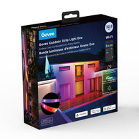 Govee - Bande lumineuse RGBICW d'extérieur 10 m Evo-Technologie RGBIC : les bandes lumineuses LED d'extérieur Govee utilisent un contrôle indépendant (IC) pour afficher plusieurs couleurs simultanément sur une seule bande lumineuse