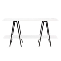 Manhattan Comfort - Console moderne Celine 47,24 po - Blanc-Console basse moderne contemporaine parfaite pour le salon et le bureau à domicile
