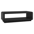 Hudson&Canal - Table basse rectangulaire Lonni de 119 cm de large, finition grain noir-Une version moderne d'un look rétro pour votre salon, votre bureau et plus encore