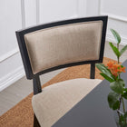 Modway - Pristine Tissu rembourré Chaises de salle à manger Ensemble de 2 - Beige-Rembourrage en mousse dense