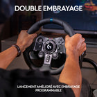 Logitech G923 Volant de Course et Pédales, Retour de Force TRUEFORCE, pour PS5, PS4, PC et Mac - Noir-Design racing classique : profitez du confort d'un volant traditionnel pour conduire les voitures les plus modernes. Le métal poli et le revêtement en cuir ajoutent au réalisme et au confort