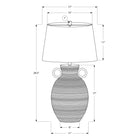 Monarch Specialties - Luminaire - 30 po H Lampe De Table - Céramique Noire - Abat-Jour Ivoire / Crème - Transitionnel-Conçue pour les goûts modernes, cette lampe en forme de vase allie fonctionnalité et esthétique, offrant une solution d'éclairage accrocheuse lorsqu'elle est placée sur une table de bout ou d'appoint, une table de nuit ou une console