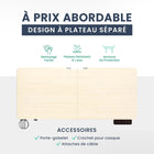 MotionGrey - Bureau debout électrique réglable Ergo2 avec réglages de mémoire - 55 po x 24 po, plateau brun clair, cadre blanc-8