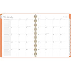 Cambridge - Agenda scolaire hebdomadaire/mensuel WorkStyle Balance 2025-2026 - 11 po H x 8 1/2 po l - pêche rose - bilingue-Couverture en poly durable avec des accents dorés