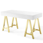 Modway - Jettison Bureau - Or Blanc-Bureau minimaliste