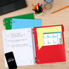Five Star - Cahier à code de couleurs avec séparateurs – 10 1/2 po H x 8 po l – 240 pages – Noir-La couverture avant en plastique et la couverture arrière enduite garantissent une durabilité maximale.